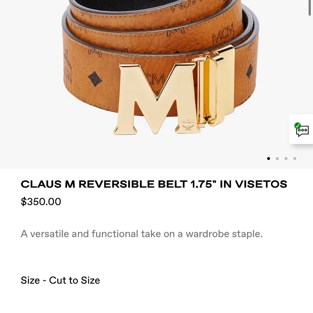 MCM Tan and Gold Belt Bag
